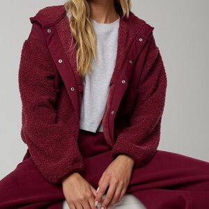NWT Aerie CHERRY Sherpa Jacket